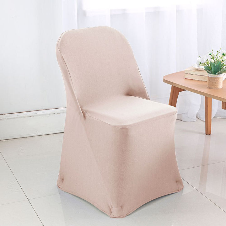 Premium Spandex (220 GSM) Folding Chair Cover - Blush Pink/Rose Gold (1pc)