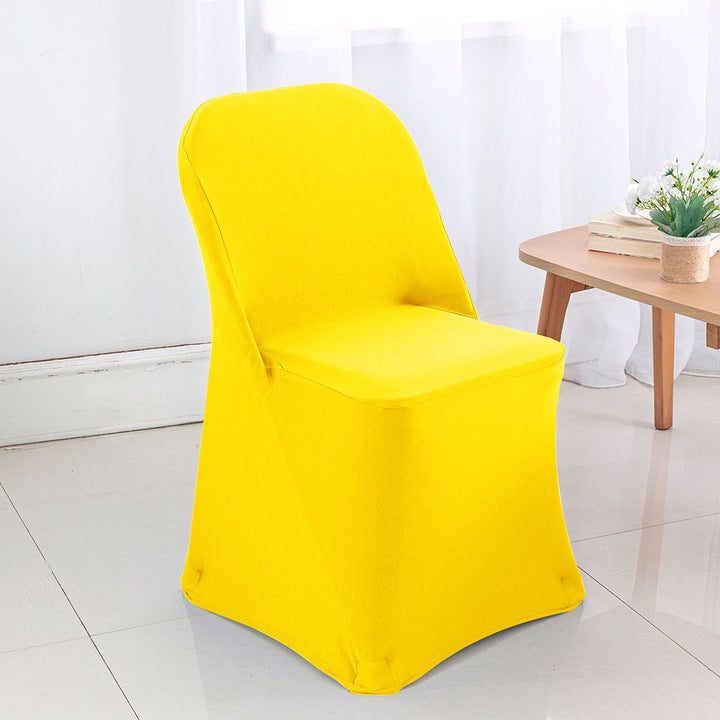 Premium Spandex (220 GSM) Folding Chair Cover - Canary Yellow (1pc)