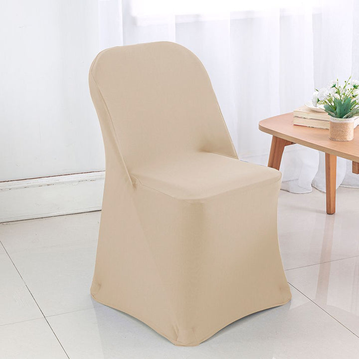 Premium Spandex (220 GSM) Folding Chair Cover - Champagne (1pc)