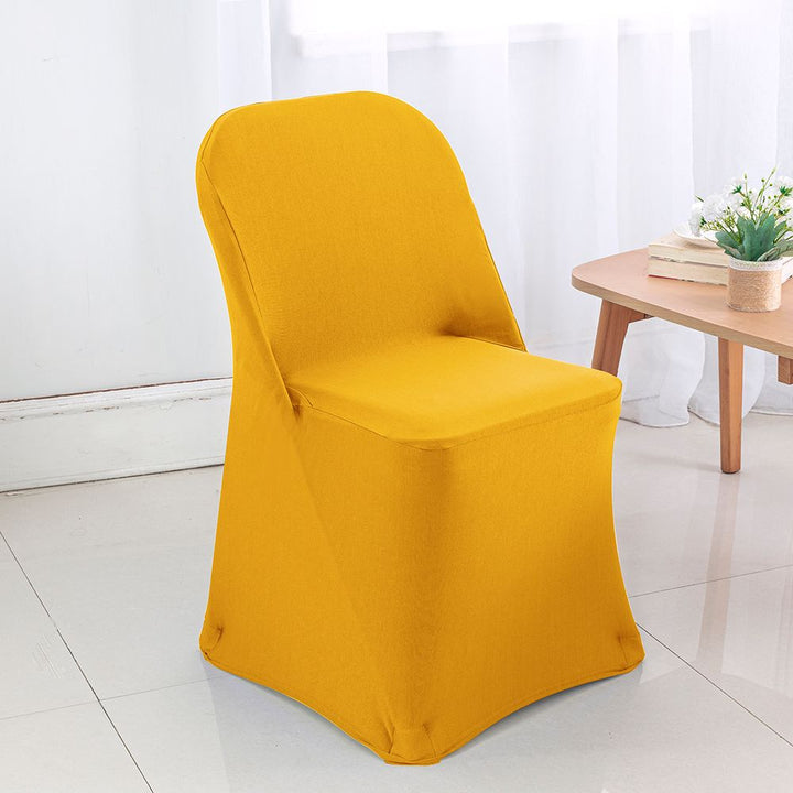 Premium Spandex (220 GSM) Folding Chair Cover - Gold (1pc)