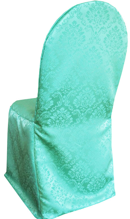 Marquis Damask Jacquard Polyester (240 GSM) Banquet Chair Cover - Tiff Blue/Aqua Blue (1pc)