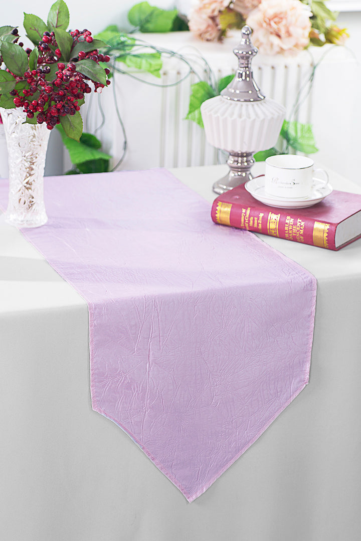 Chemin de table en taffetas écrasé 13"x108" - Lavande (1pc)