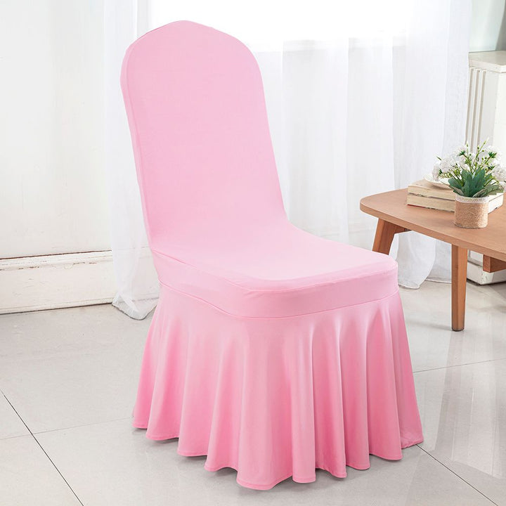 Premium Spandex (220 GSM) Banquet Skirt Chair Cover - Pink (1pc)